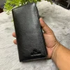 AL 100% Leather Long Wallet M-K0114 (BLACK)