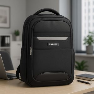 Rainer Durable Update Water-Resistant Pack W/ 14" Laptop Smail and Multiple Organizational Compartments, Classic Backpack (Black) (M1313)